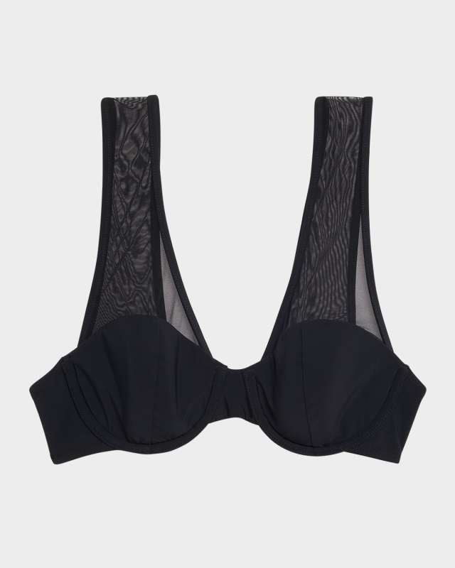 Sheer Mesh Balconette Bikini Top